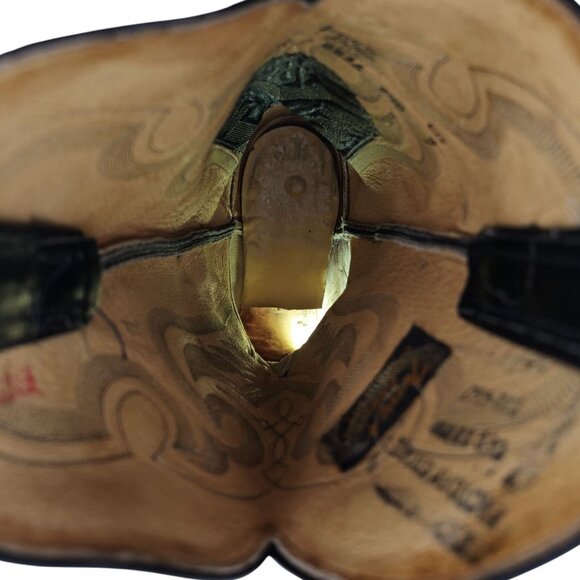 Vintage Tony Lama Exotic Natural Teju Lizard Cowboy Boots Mens 9.5D Gold Label - Picture 14 of 16